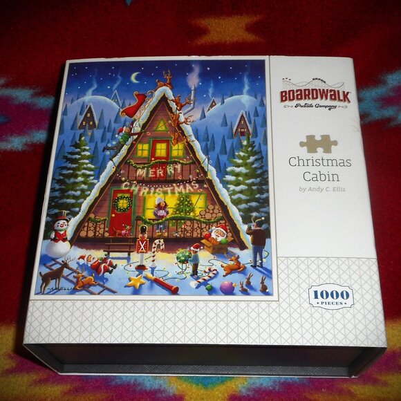 CHRISTMAS CABIN - BOARDWALK PUZZLE COMPANY - 1000 Pieces - Picture 1 of 6